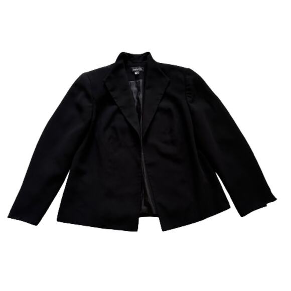 Isabella Blazer Jacket Black Open Front Lined Career Blazer Plus Size 14W - Picture 7 of 12